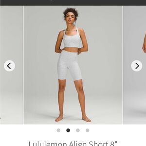 lululemon Align Short 8" in Gray